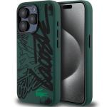 Carcasa Lacoste Silicone Graffiti compatibila cu iPhone 15 Pro Max, Negru 4 - lerato.ro