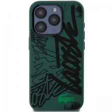 Carcasa Lacoste Silicone Graffiti compatibila cu iPhone 15 Pro Max, Negru