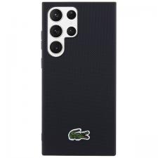 Carcasa Lacoste Iconic Petit Pique compatibila cu Samsung Galaxy S23 Ultra, Negru