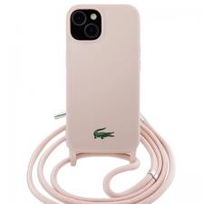 Carcasa Lacoste Silicone Cord compatibila cu iPhone 15 / 14 / 13, Roz