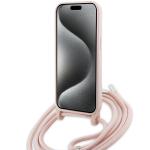 Carcasa Lacoste Silicone Cord compatibila cu iPhone 15 / 14 / 13, Roz 5 - lerato.ro