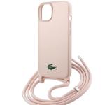 Carcasa Lacoste Silicone Cord compatibila cu iPhone 15 / 14 / 13, Roz 6 - lerato.ro