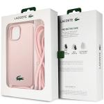 Carcasa Lacoste Silicone Cord compatibila cu iPhone 15 / 14 / 13, Roz 8 - lerato.ro