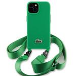 Carcasa Lacoste Iconic Petit Pique Crossbody compatibila cu iPhone 15 / 14 / 13, Verde 2 - lerato.ro