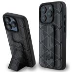 Carcasa Lacoste Grip Stand Mono compatibila cu iPhone 15 Pro Max, Negru 4 - lerato.ro