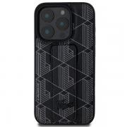 Carcasa Lacoste Grip Stand Mono compatibila cu iPhone 16 Pro, Negru