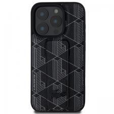 Carcasa Lacoste Grip Stand Mono compatibila cu iPhone 16 Pro, Negru