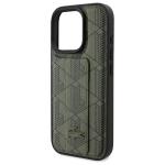 Carcasa Lacoste Grip Stand Mono compatibila cu iPhone 16 Pro Max, Khaki 7 - lerato.ro