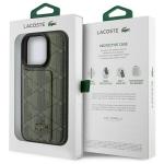 Carcasa Lacoste Grip Stand Mono compatibila cu iPhone 16 Pro Max, Khaki 9 - lerato.ro