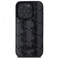 Carcasa Lacoste Grip Stand Mono compatibila cu iPhone 16 Pro Max, Negru