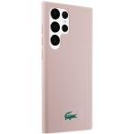Carcasa Lacoste Silicone Croc Logo compatibila cu Samsung Galaxy S23 Ultra, Roz 5 - lerato.ro