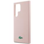 Carcasa Lacoste Silicone Croc Logo compatibila cu Samsung Galaxy S23 Ultra, Roz 7 - lerato.ro