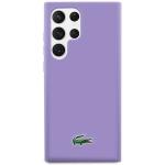 Carcasa Lacoste Silicone Croc Logo compatibila cu Samsung Galaxy S23 Ultra, Mov 2 - lerato.ro