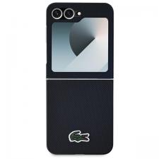 Carcasa Lacoste Iconic Petit Pique compatibila cu Samsung Galaxy Z Flip 6, Negru