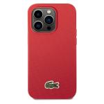 Carcasa Lacoste Iconic Petit Pique cu MagSafe compatibila cu iPhone 14 Pro, Rosu 2 - lerato.ro