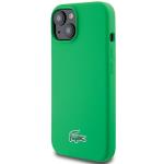 Carcasa Lacoste Silicone Croc Logo cu MagSafe compatibila cu iPhone 15 Plus / 14 Plus, Verde 3 - lerato.ro
