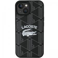 Carcasa Lacoste Monogram Vintage Logo cu MagSafe compatibila cu iPhone 15 / 14 / 13, Negru