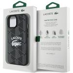 Carcasa Lacoste Monogram Vintage Logo cu MagSafe compatibila cu iPhone 15 / 14 / 13, Negru 9 - lerato.ro