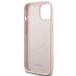 Carcasa Lacoste Silicone Croc Logo cu MagSafe compatibila cu iPhone 15 / 14 / 13, Roz 8 - lerato.ro