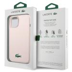 Carcasa Lacoste Silicone Croc Logo cu MagSafe compatibila cu iPhone 15 / 14 / 13, Roz 9 - lerato.ro