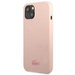 Carcasa Lacoste Silicone Plain compatibila cu iPhone 15 / 14 / 13, Roz 3 - lerato.ro