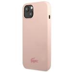 Carcasa Lacoste Silicone Plain compatibila cu iPhone 13 Mini, Roz 3 - lerato.ro
