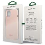 Carcasa Lacoste Silicone Plain compatibila cu iPhone 13 Mini, Roz 9 - lerato.ro