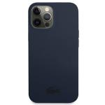 Carcasa Lacoste Silicone Plain compatibila cu iPhone 13 Pro, Navy Blue 2 - lerato.ro