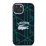 Carcasa Lacoste Silicone Monogram Vintage Logo compatibila cu iPhone 15 / 14 / 13, Navy Blue 2 - lerato.ro