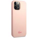 Carcasa Lacoste Silicone Plain compatibila cu iPhone 13 Pro Max, Roz 5 - lerato.ro
