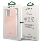 Carcasa Lacoste Silicone Plain compatibila cu iPhone 13 Pro Max, Roz 9 - lerato.ro