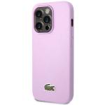 Carcasa Lacoste Iconic Petit Pique compatibila cu iPhone 14 Pro, Violet 3 - lerato.ro