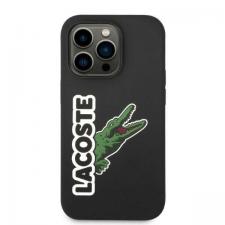 Carcasa Lacoste Silicone Head Crocodile compatibila cu iPhone 14 Pro, Negru