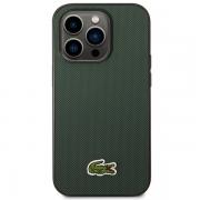 Carcasa Lacoste Iconic Petit Pique compatibila cu iPhone 14 Pro, Dark Green