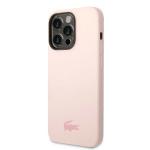 Carcasa Lacoste Silicone Plain compatibila cu iPhone 14 Pro, Roz 3 - lerato.ro