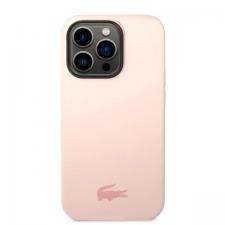 Carcasa Lacoste Silicone Plain compatibila cu iPhone 14 Pro, Roz