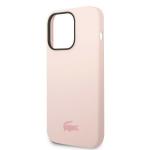 Carcasa Lacoste Silicone Plain compatibila cu iPhone 14 Pro, Roz 7 - lerato.ro