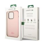 Carcasa Lacoste Silicone Plain compatibila cu iPhone 14 Pro, Roz 9 - lerato.ro