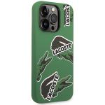 Carcasa Lacoste Silicone Allover Pattern compatibila cu iPhone 14 Pro, Verde 5 - lerato.ro