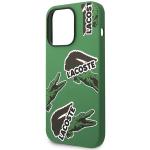 Carcasa Lacoste Silicone Allover Pattern compatibila cu iPhone 14 Pro, Verde 7 - lerato.ro