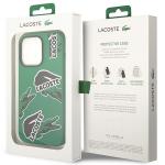Carcasa Lacoste Silicone Allover Pattern compatibila cu iPhone 14 Pro, Verde 9 - lerato.ro