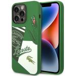Carcasa Lacoste Silicone Patchwork compatibila cu iPhone 14 Pro, Verde 4 - lerato.ro