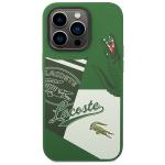 Carcasa Lacoste Silicone Patchwork compatibila cu iPhone 14 Pro, Verde 2 - lerato.ro
