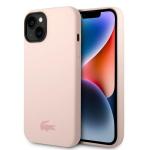 Carcasa Lacoste Silicone Plain compatibila cu iPhone 15 Plus / 14 Plus, Roz 4 - lerato.ro