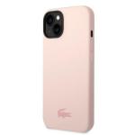 Carcasa Lacoste Silicone Plain compatibila cu iPhone 15 Plus / 14 Plus, Roz 3 - lerato.ro