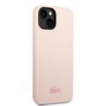Carcasa Lacoste Silicone Plain compatibila cu iPhone 15 Plus / 14 Plus, Roz 5 - lerato.ro