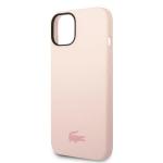 Carcasa Lacoste Silicone Plain compatibila cu iPhone 15 Plus / 14 Plus, Roz 7 - lerato.ro
