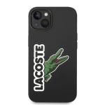 Carcasa Lacoste Silicone and Head Crocodile compatibila cu iPhone 15 / 14 / 13, Negru 2 - lerato.ro