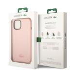 Carcasa Lacoste Silicone Plain compatibila cu iPhone 15 / 14 / 13, Pink 9 - lerato.ro
