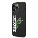 Carcasa Lacoste Silicone Head Crocodile compatibila cu iPhone 14 Pro Max, Negru 3 - lerato.ro